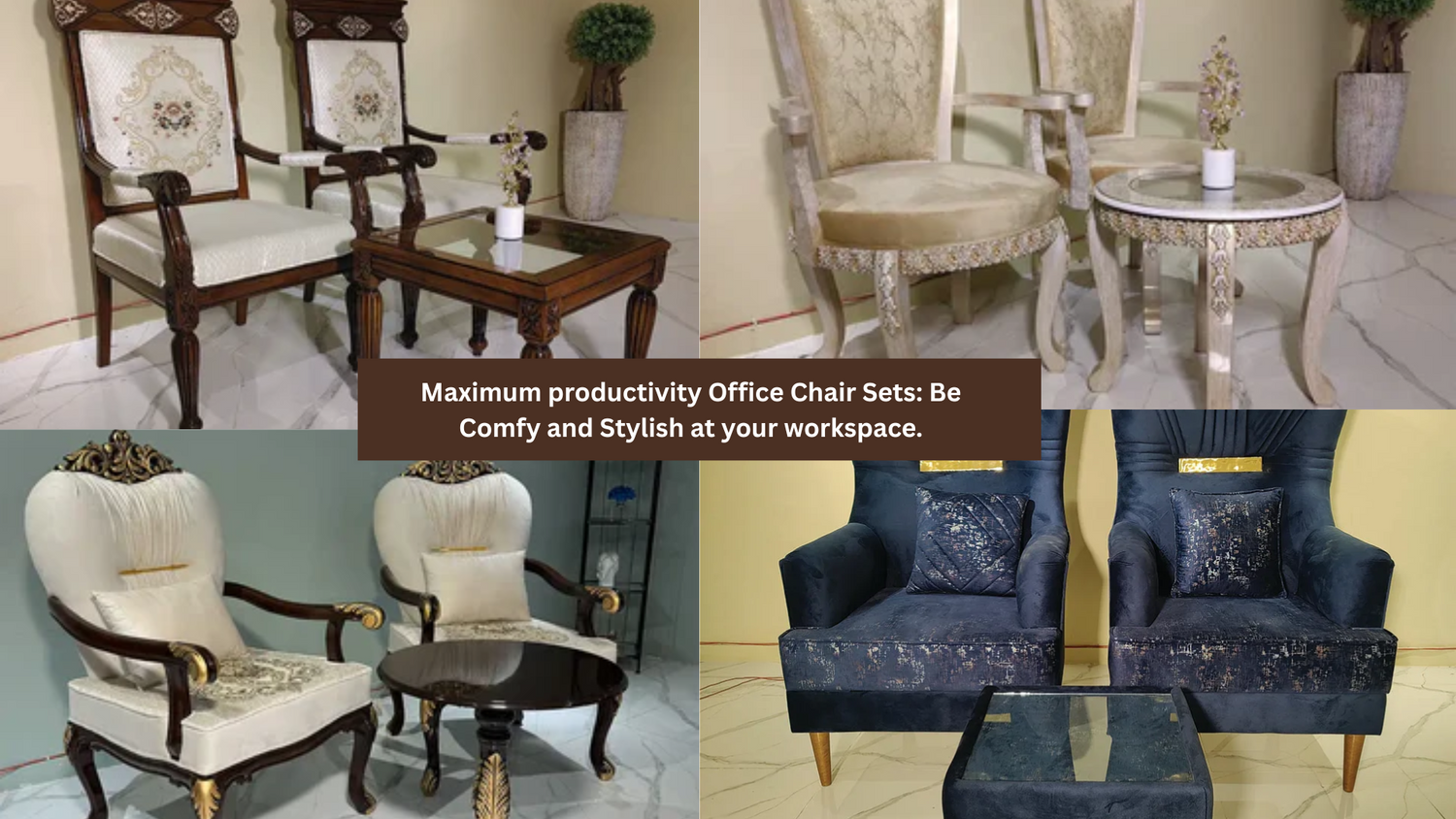 Maximum productivity Office Chair Sets: Be Comfy and Stylish at your workspace