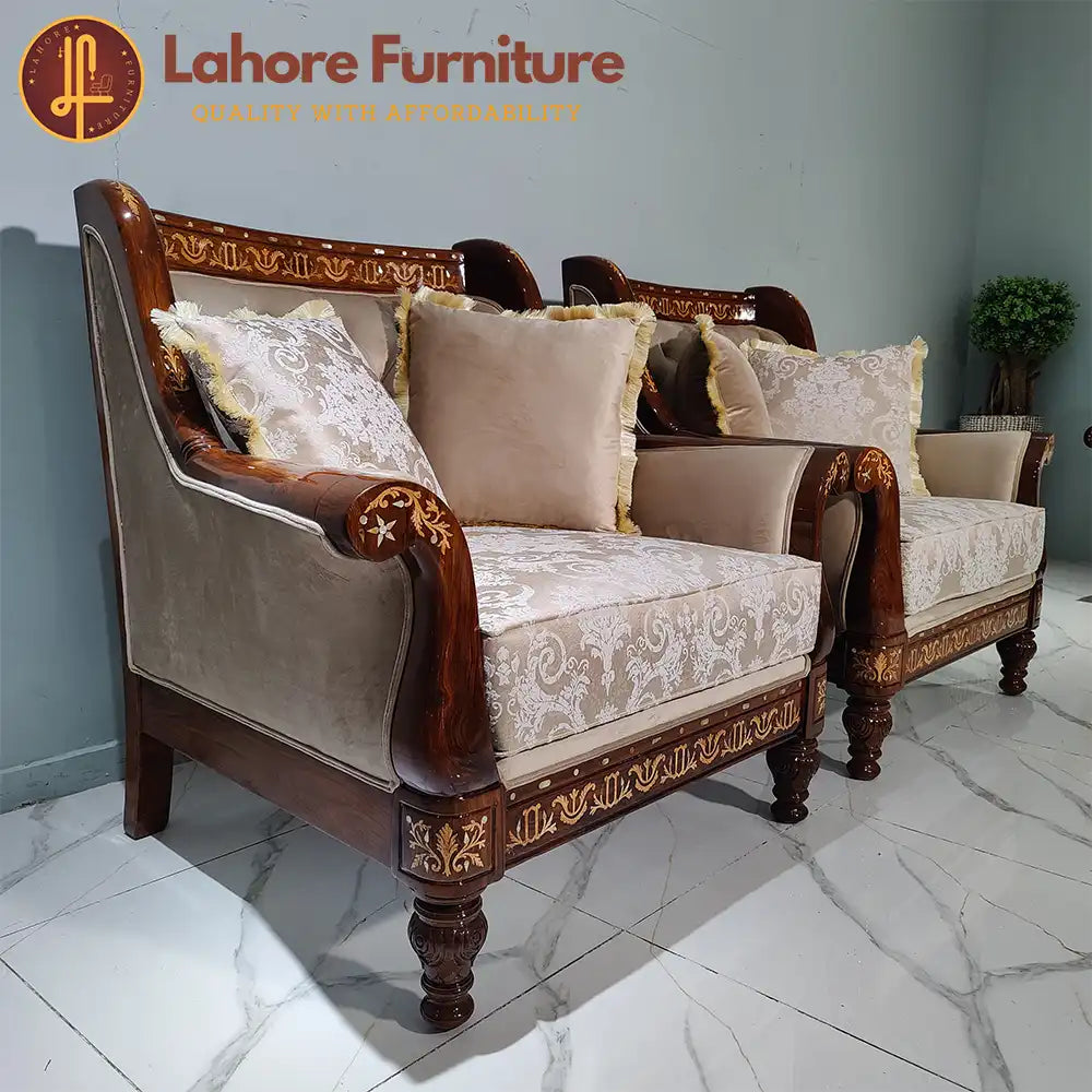 Lavish Sofa In Pure Sheesham # S04