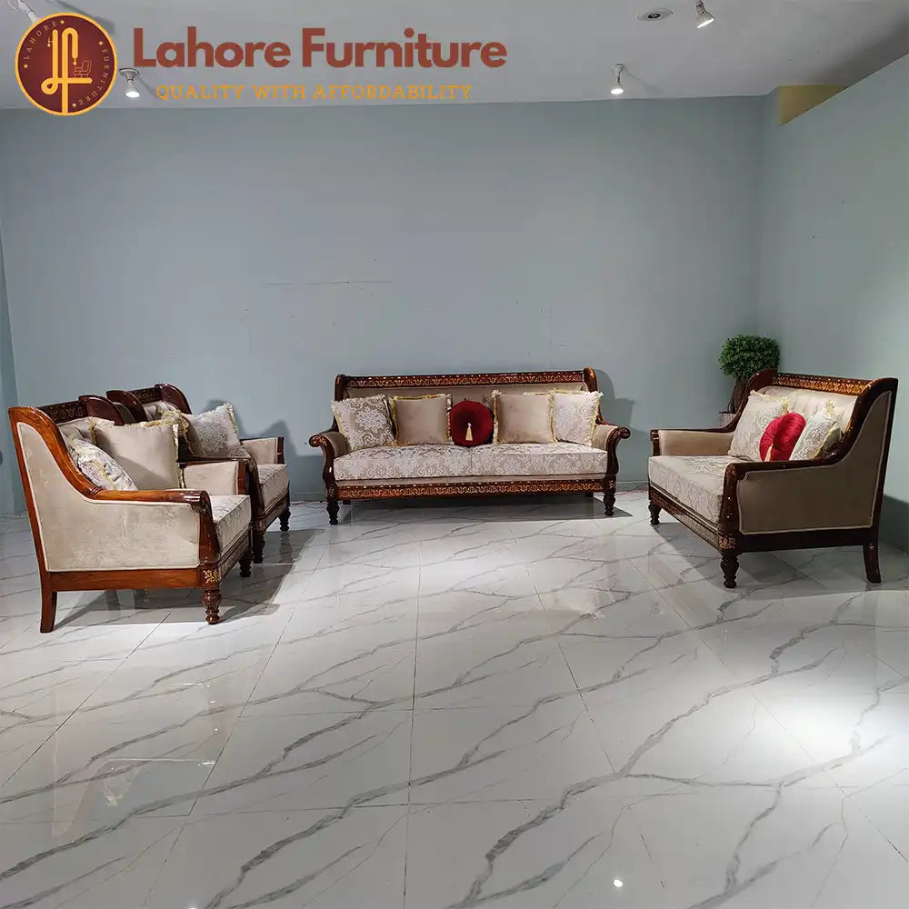 Lavish Sofa In Pure Sheesham # S04
