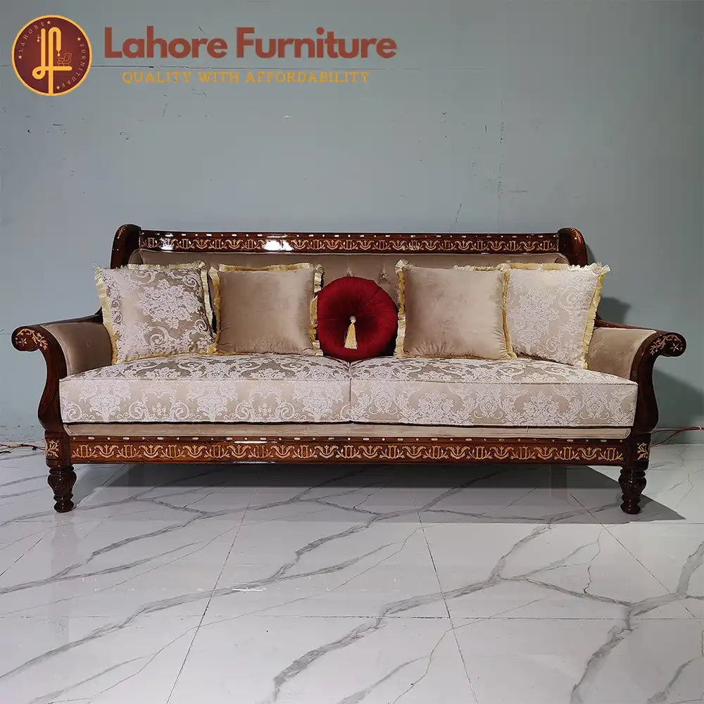 Lavish Sofa In Pure Sheesham # S04