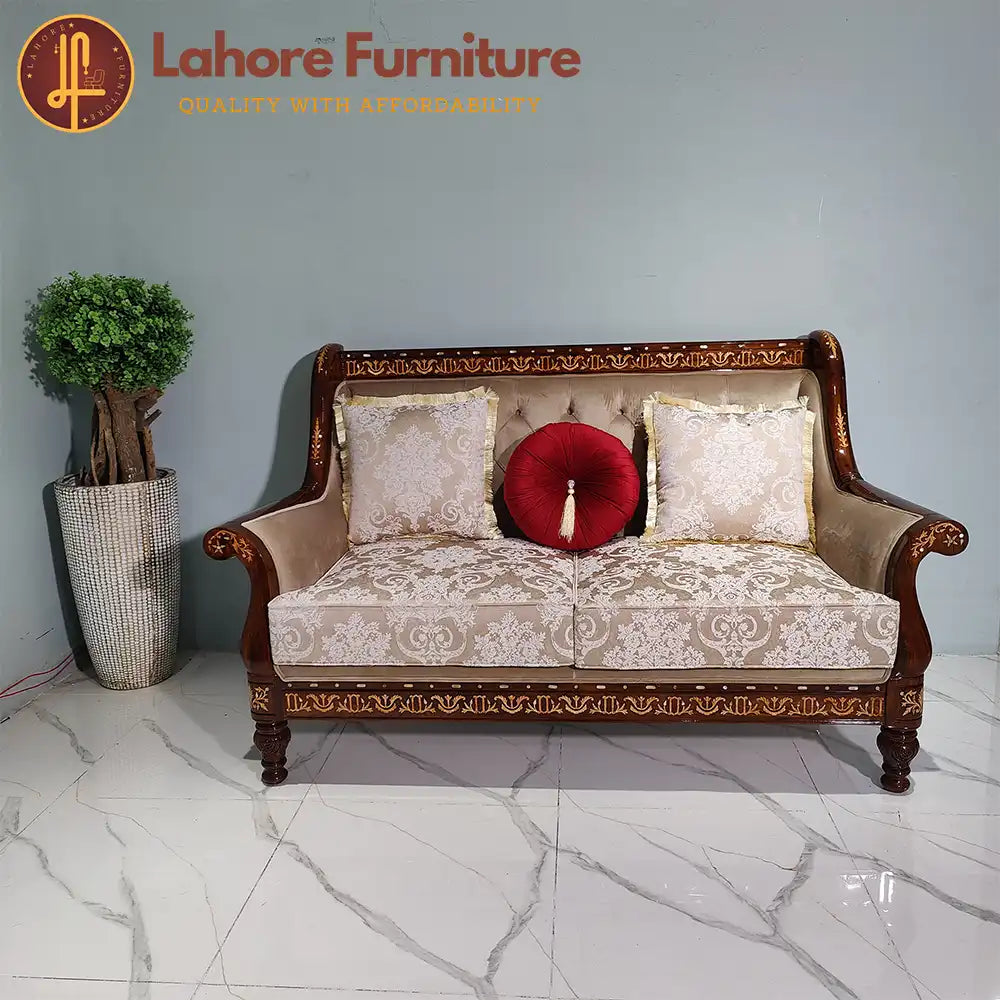 Lavish Sofa In Pure Sheesham # S04