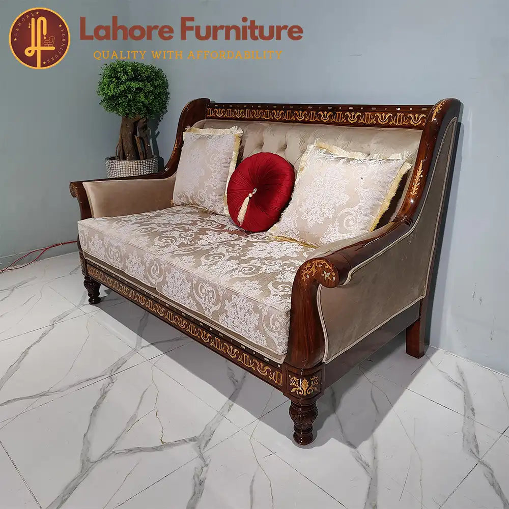 Lavish Sofa In Pure Sheesham # S04