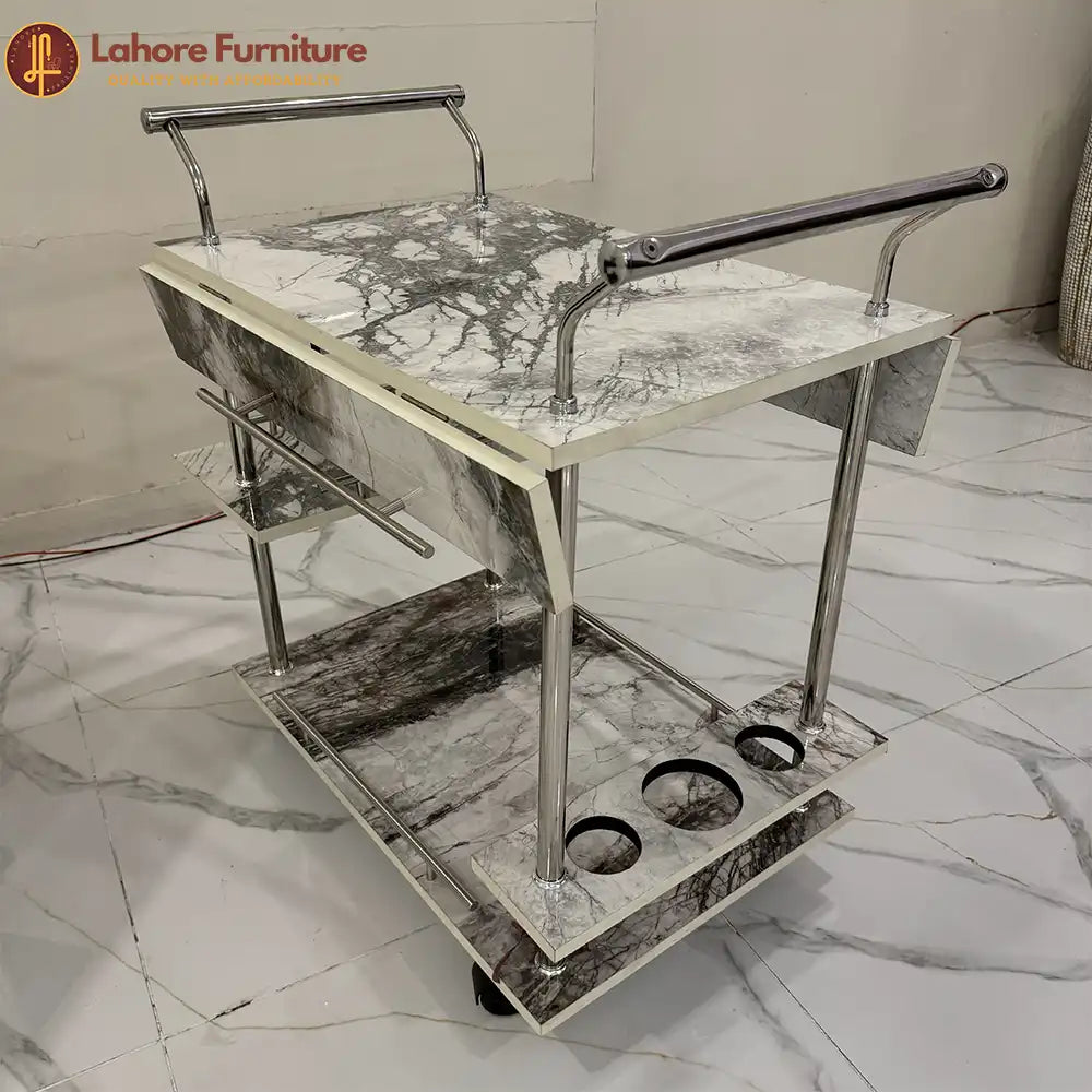 UV Tea Trolley with Extendable Top