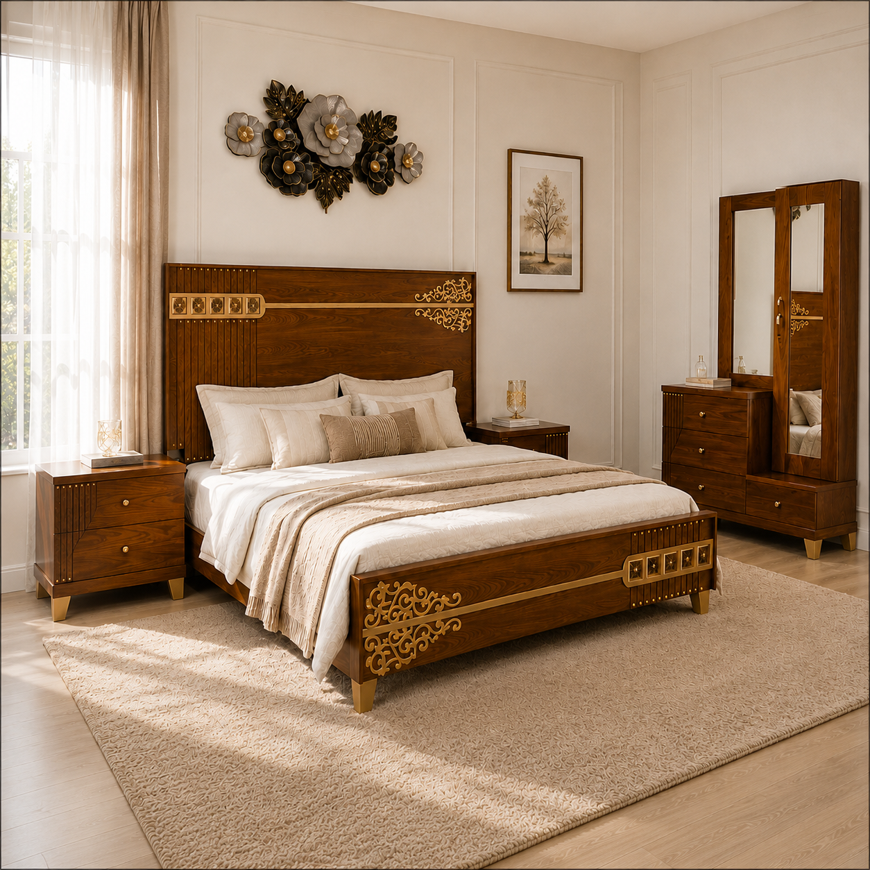 Elegant Design King Size Bed - AS04