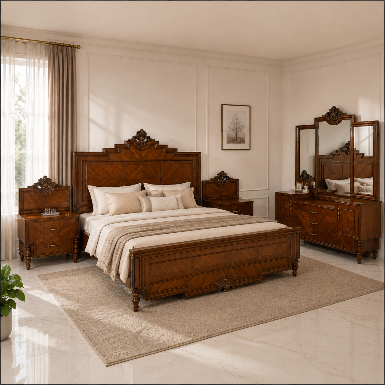 Heritage Wooden Bedroom Set - AK34