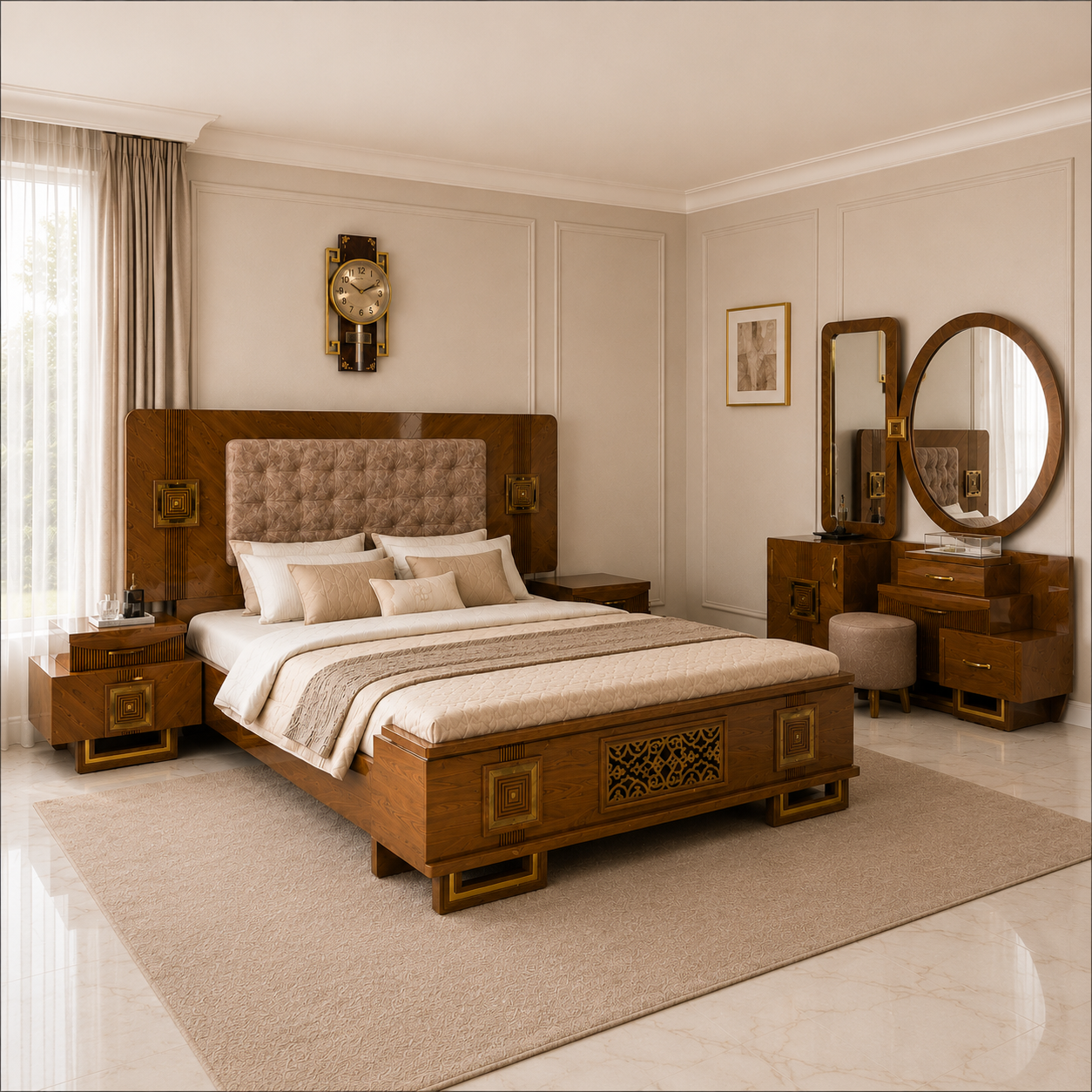 Luxurious contemporary Bed Set -  Ak38