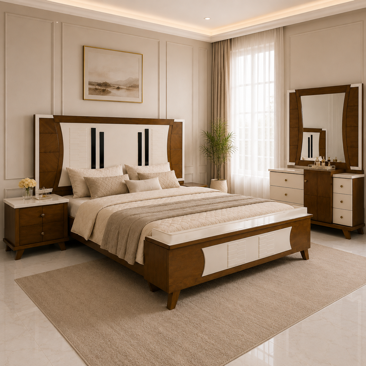 Sleek and Stylish Bed Set -AK28