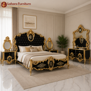 Luxurious baroque with gold accents Bed Set - HCR32