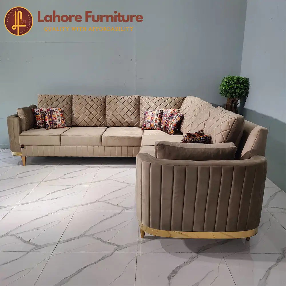 ContemporaryCharm Luxury L Shape Sofa Ensemble # LS22