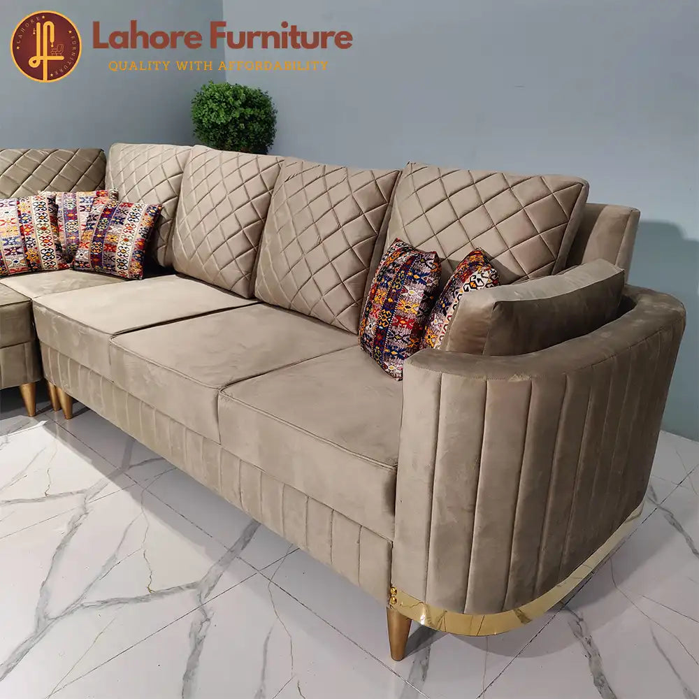 ContemporaryCharm Luxury L Shape Sofa Ensemble # LS22