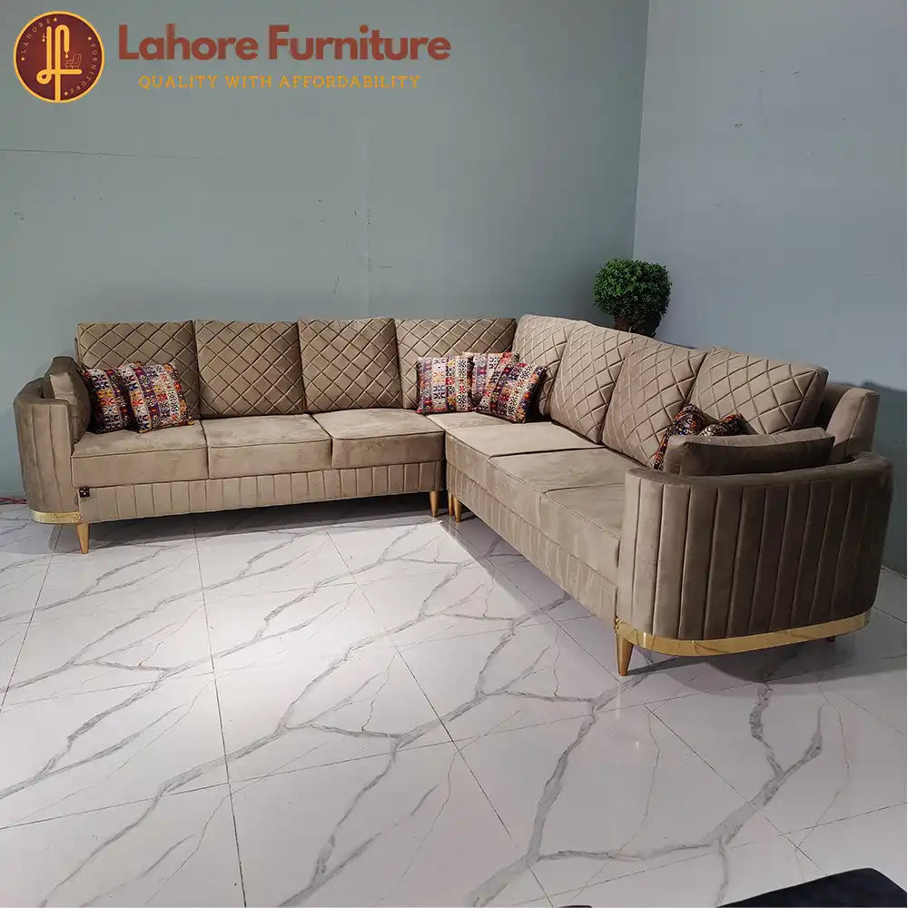 ContemporaryCharm Luxury L Shape Sofa Ensemble # LS22