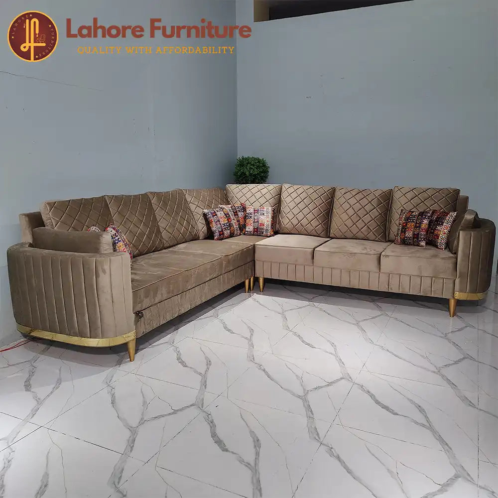 ContemporaryCharm Luxury L Shape Sofa Ensemble # LS22