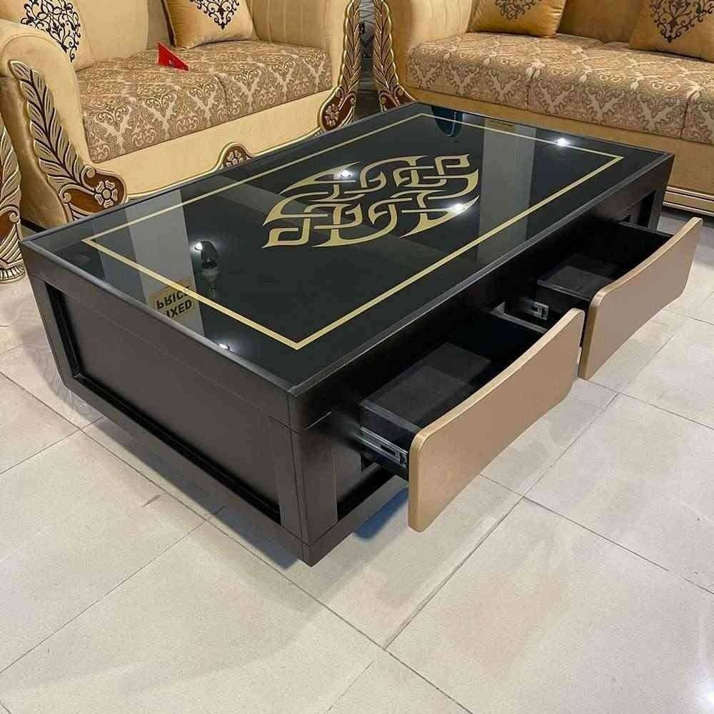 Black Center Table With Drawer # CT70