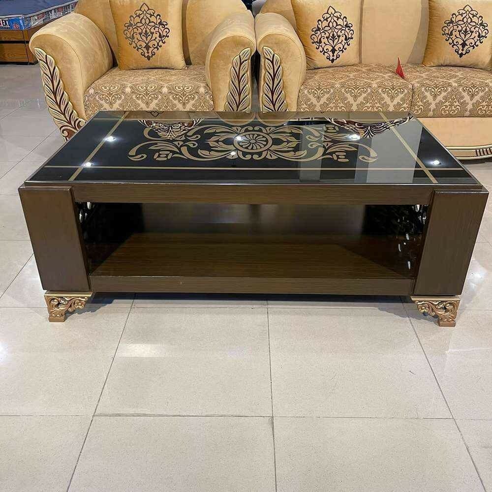 Floral Center Glass Top Center Table # CT38