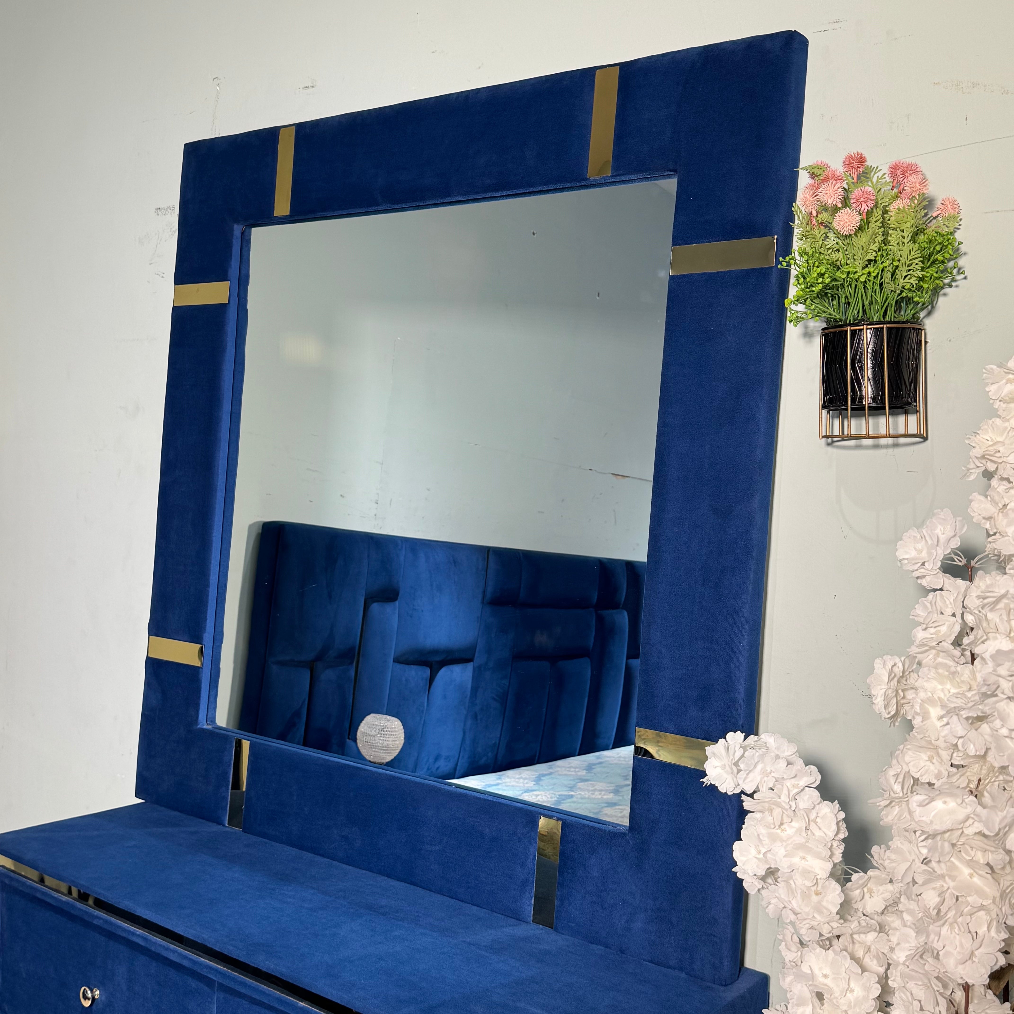 Blue Velvet Dream King Size Bed # PS03