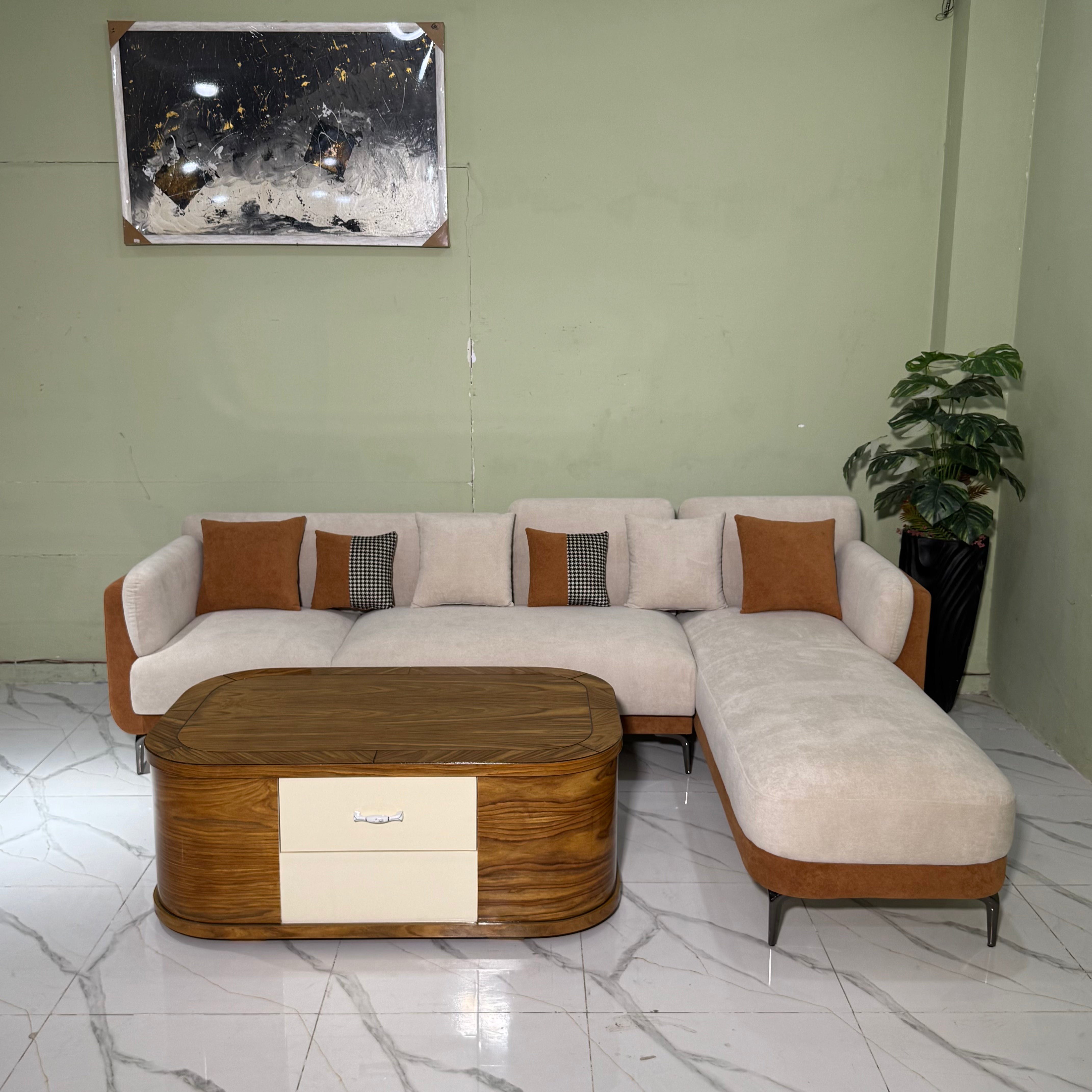 6 seater L-shaped Ls05