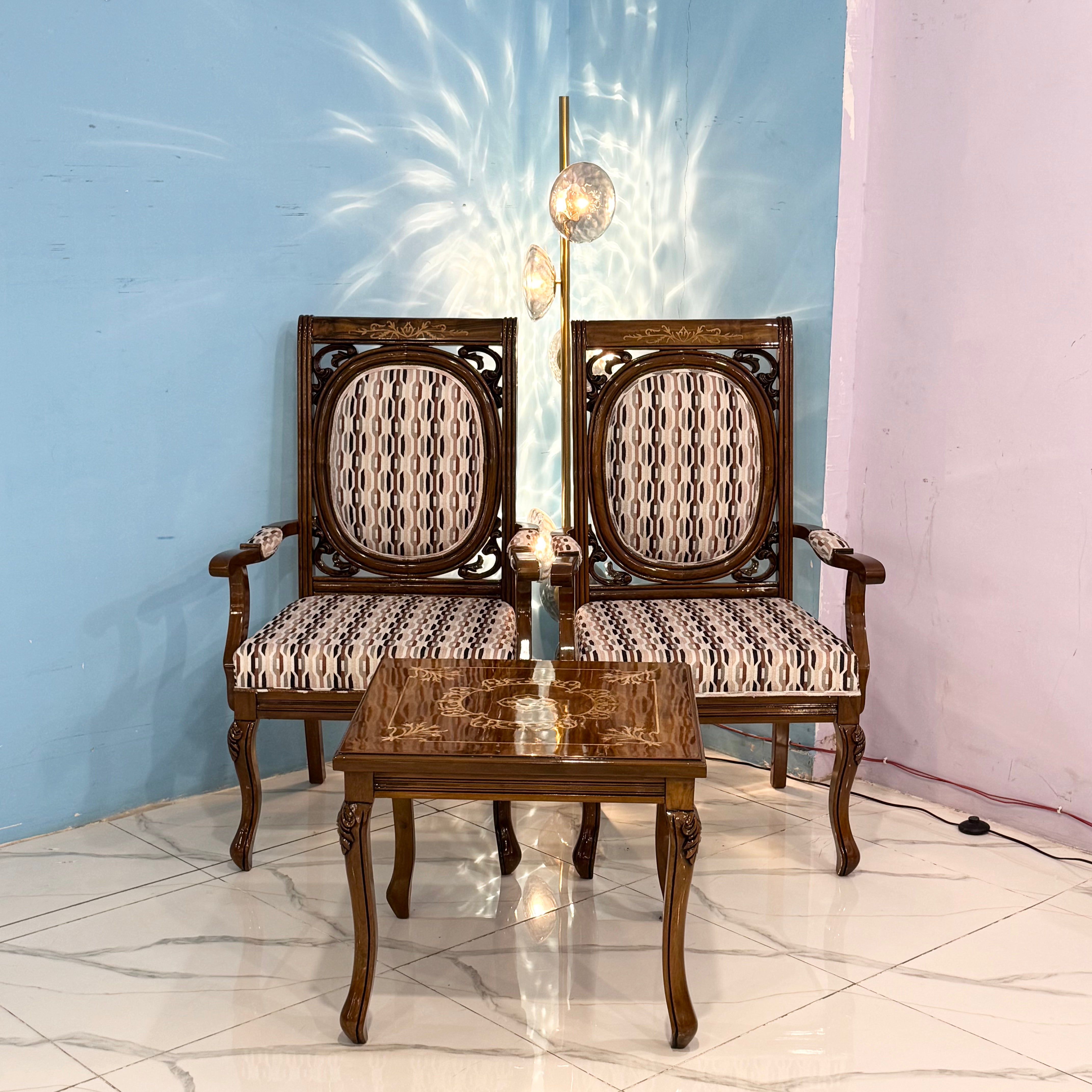 Imperial Hand-Carved Accent Bedroom Chair Set