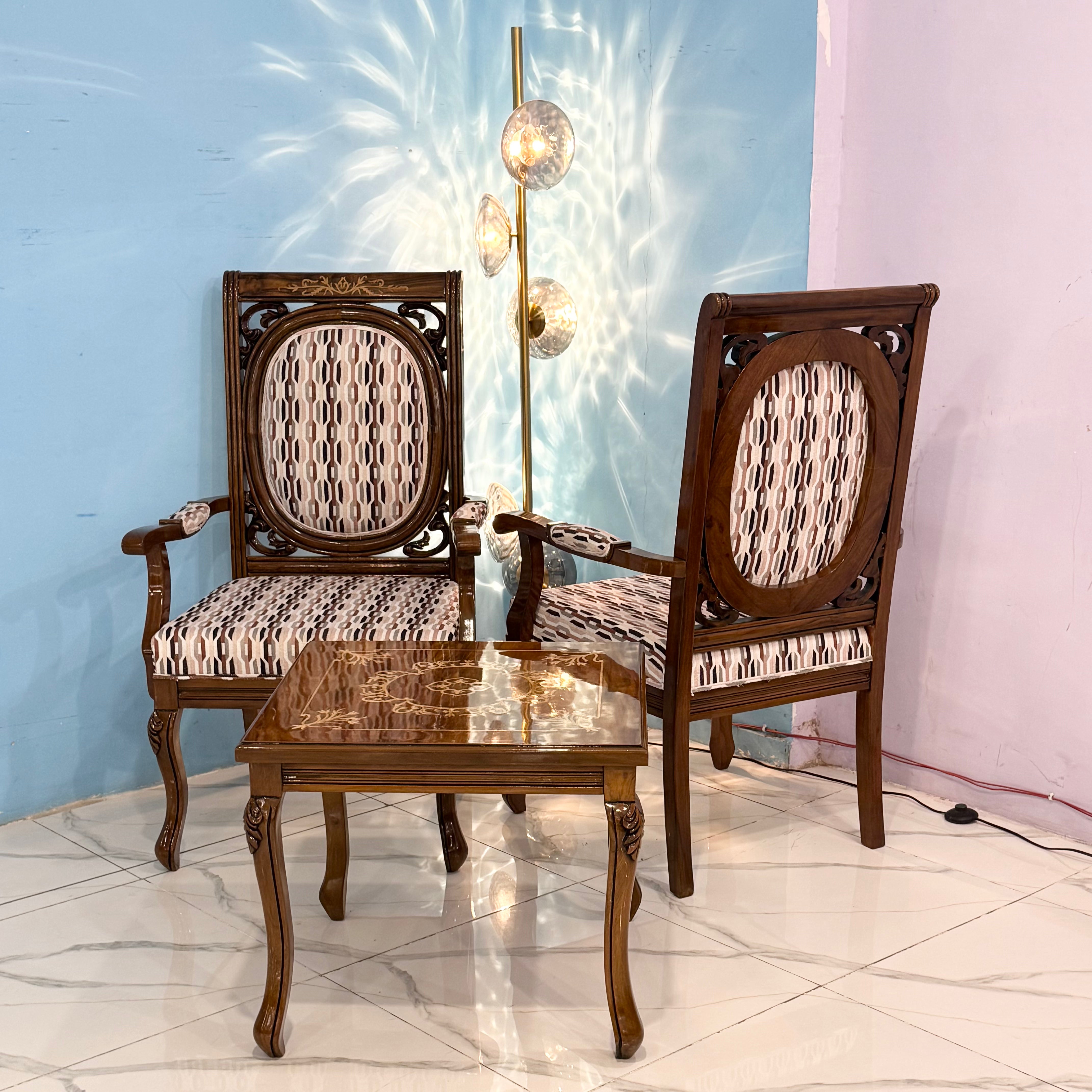 Imperial Hand-Carved Accent Bedroom Chair Set