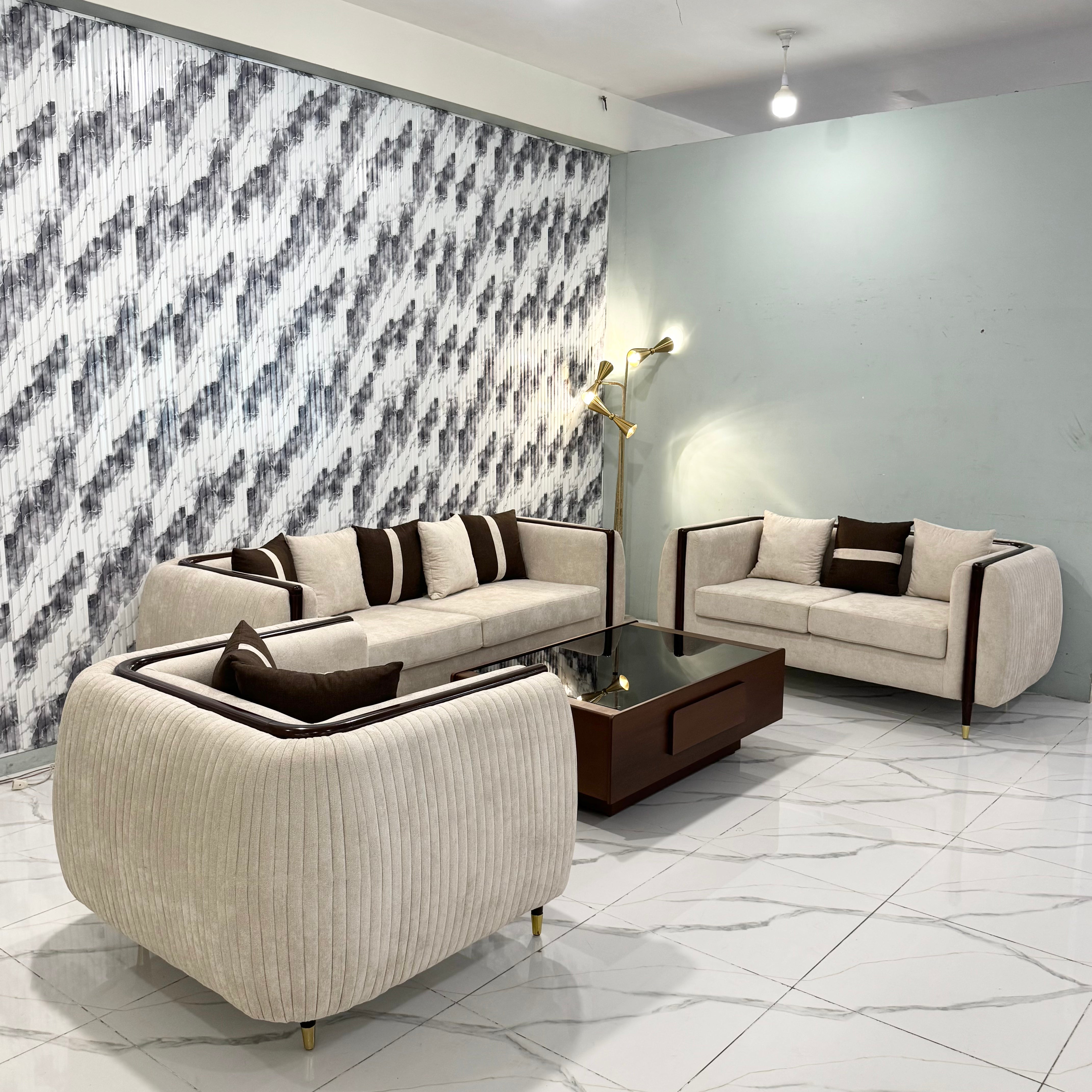 Velvet-Touch 6-Seater Sofa Set