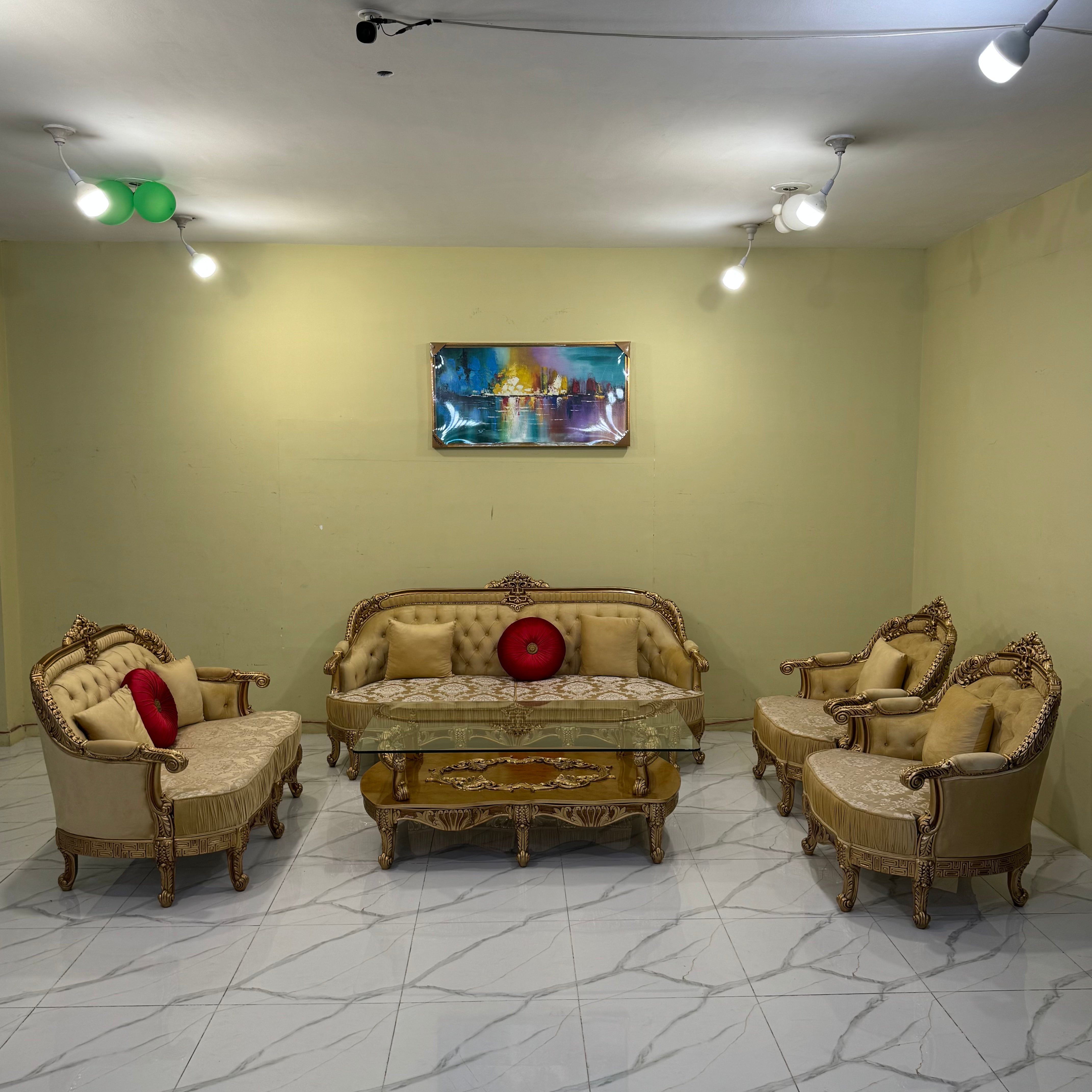 Sofa Set with Setti and Table # S54