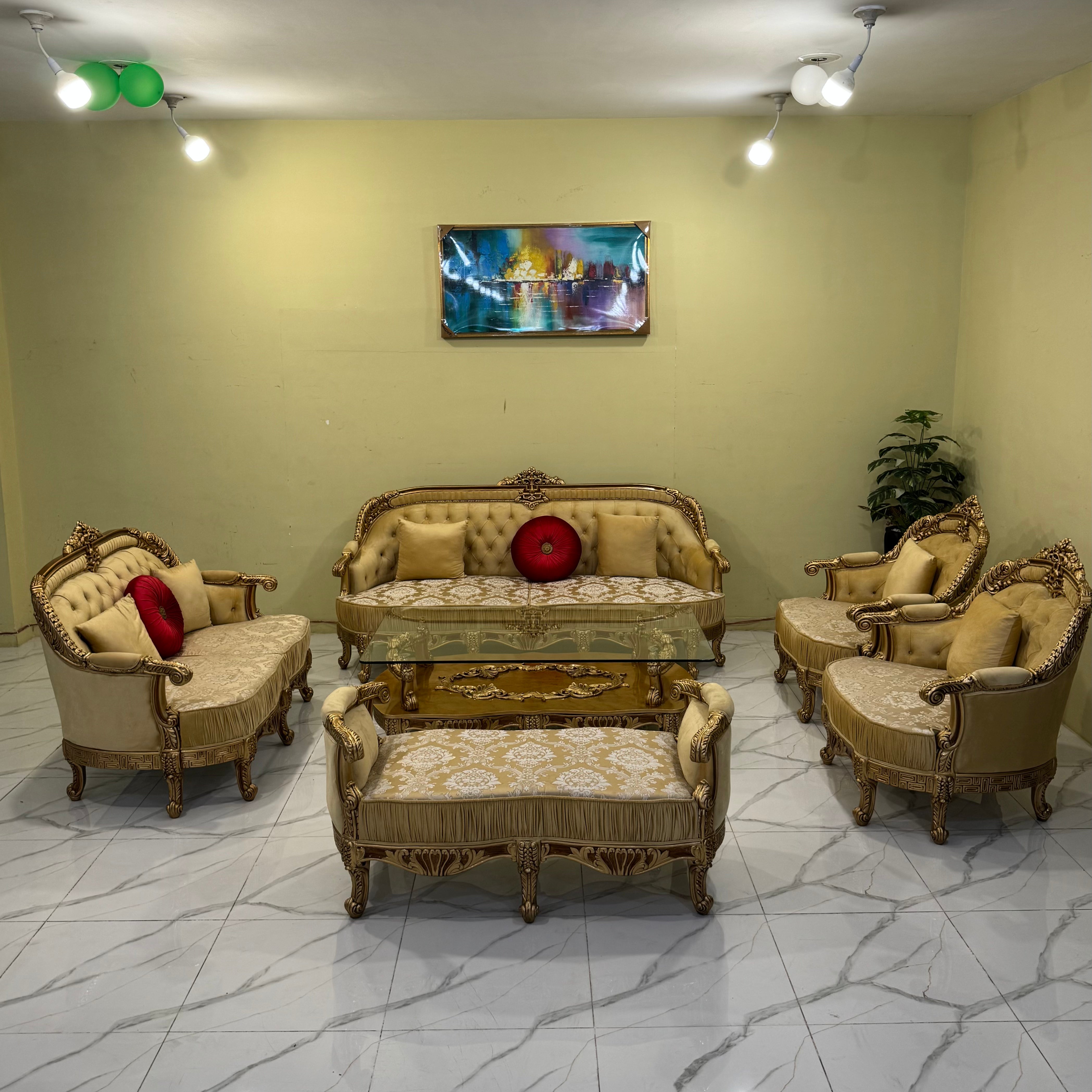 Sofa Set with Setti and Table # S54