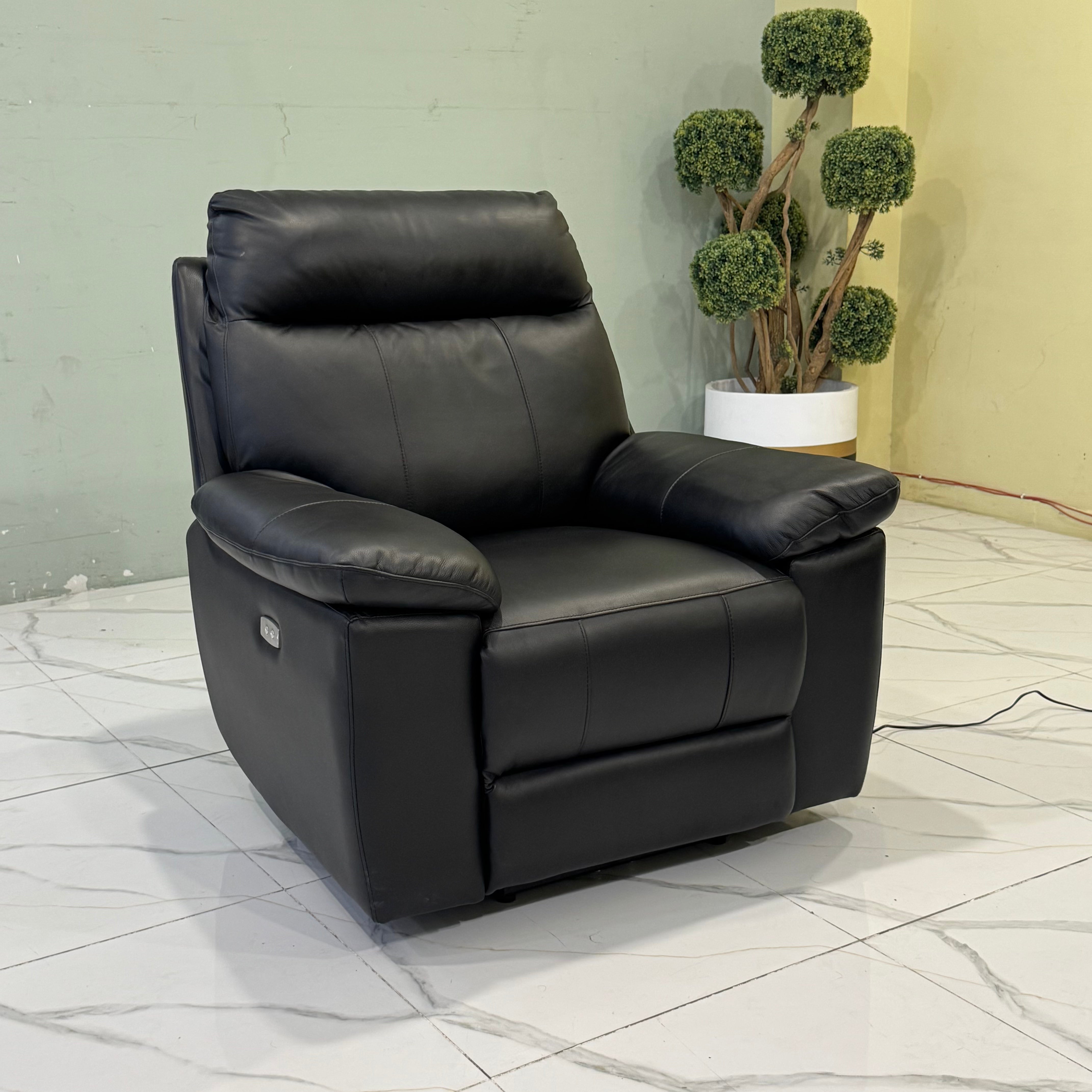 Recliner Sofa with Genuine Leather and German Motors