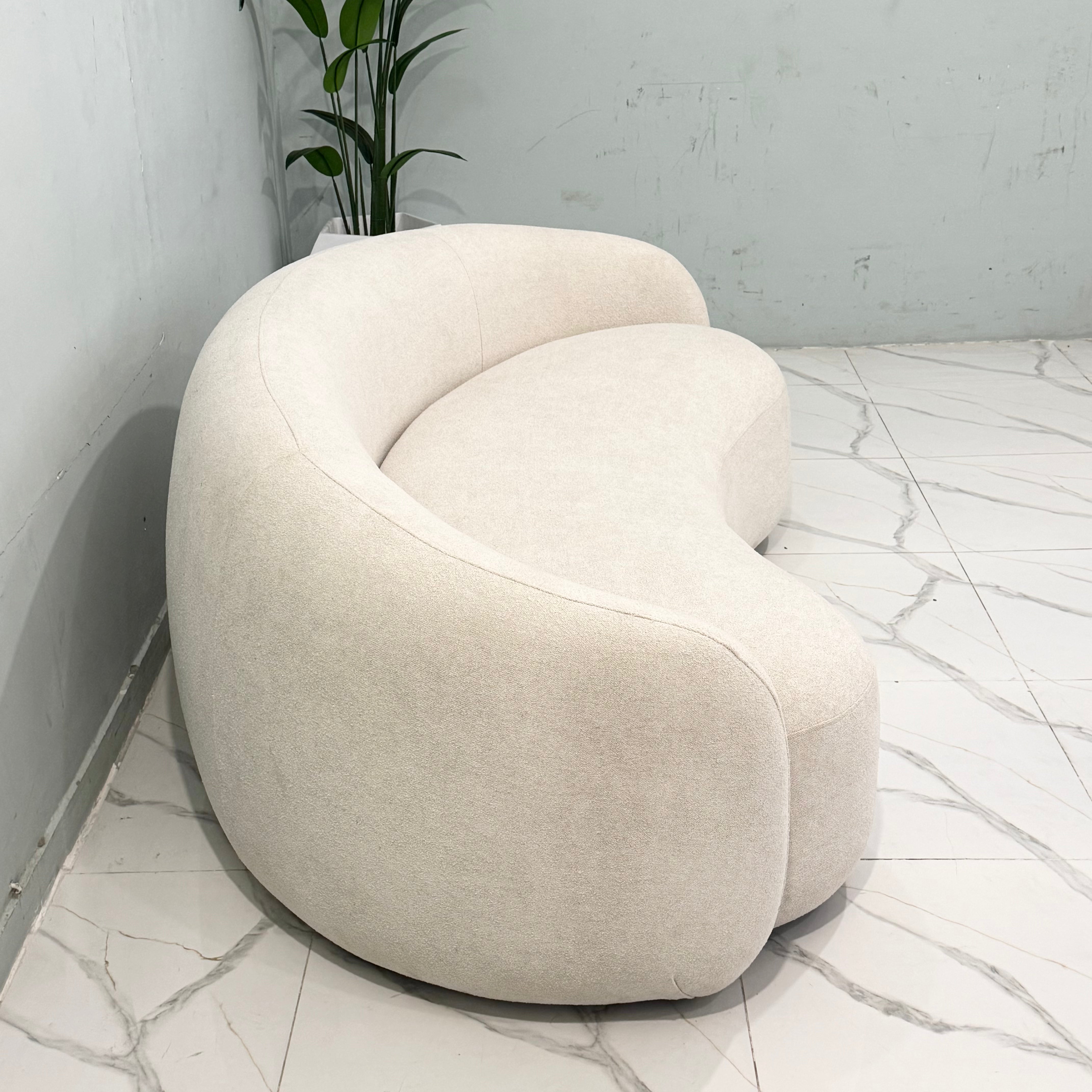 Luxury Curved Bouclé 3-Seater Sofa #ML53
