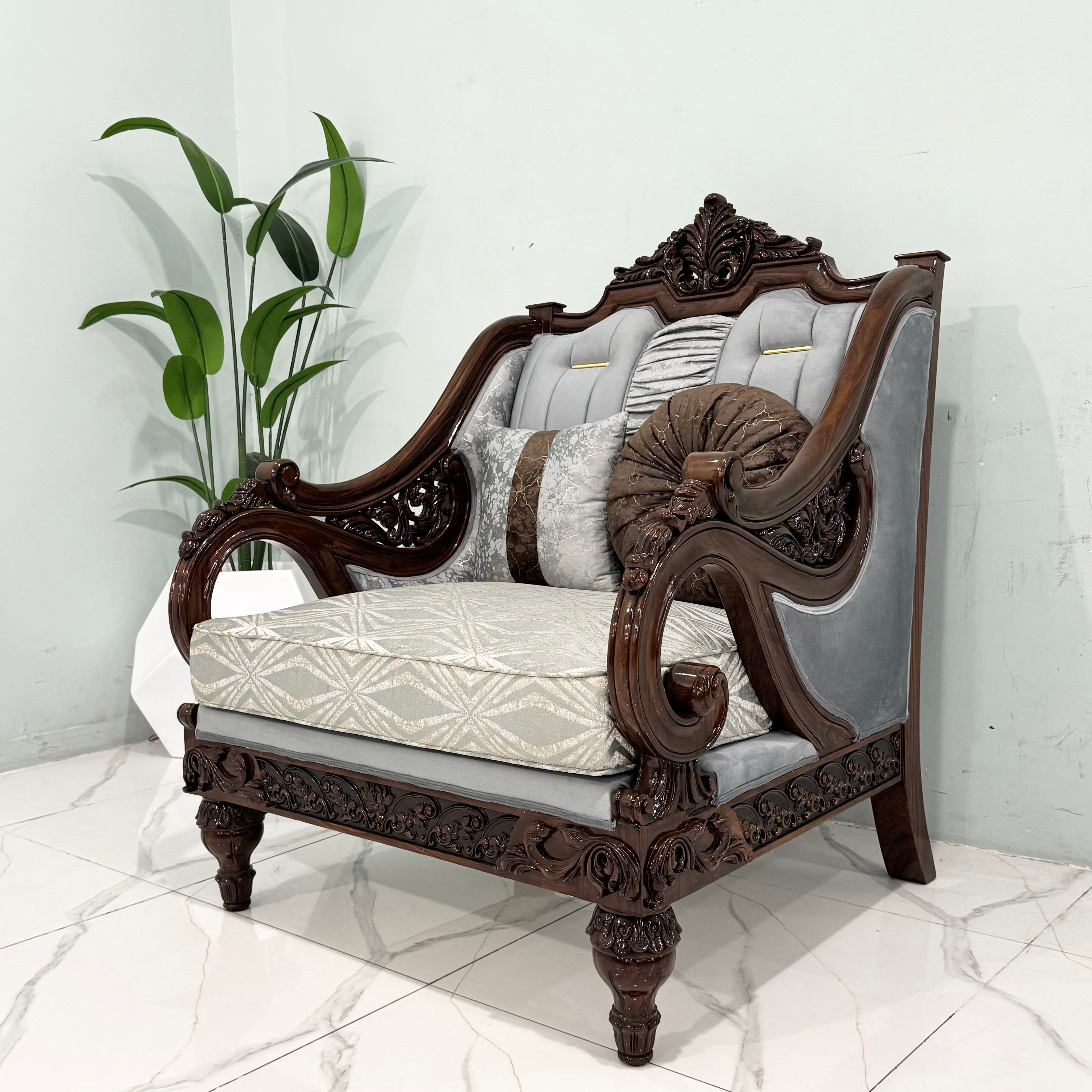Artisan-Carved Classical Baroque Sofa Set # S75