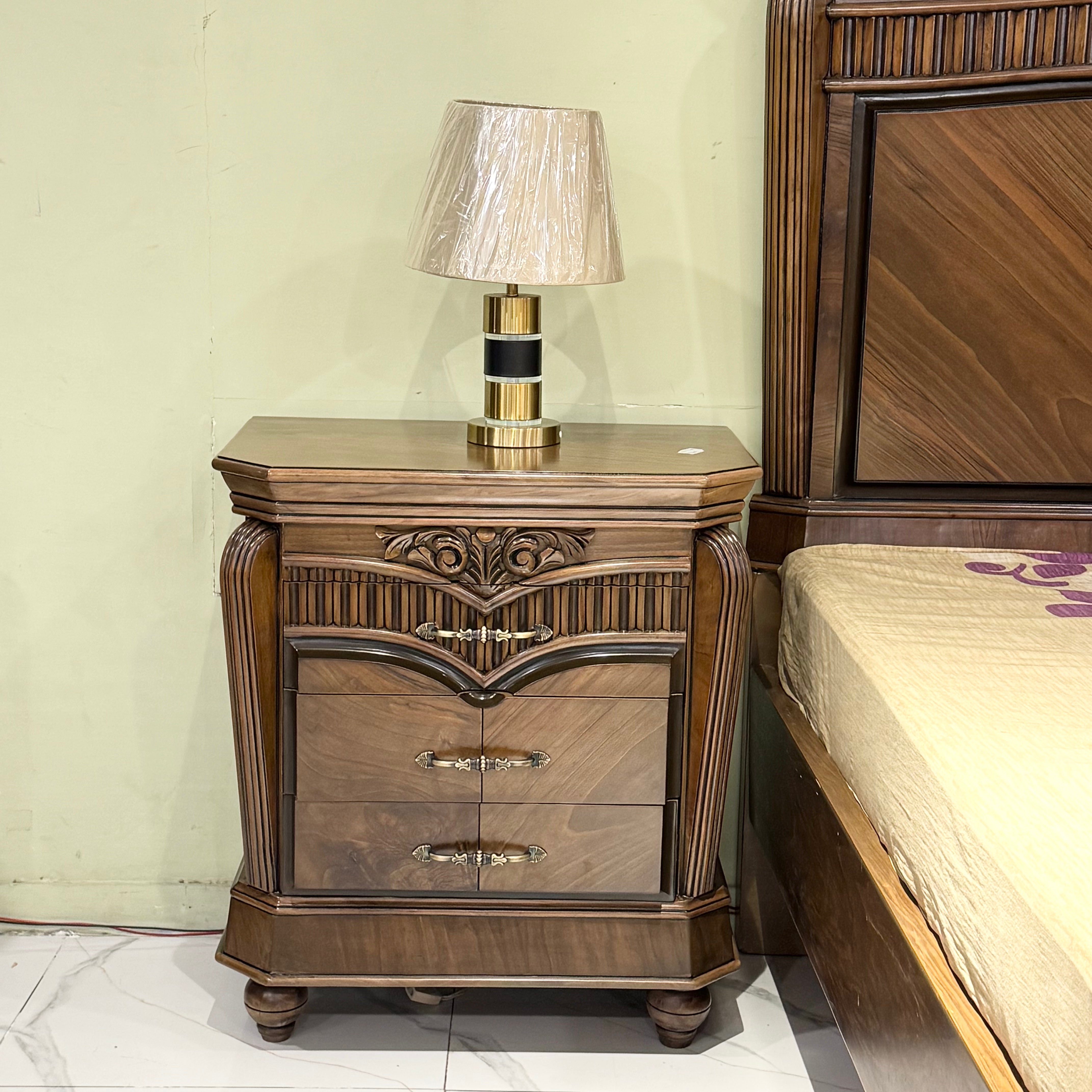 Heritage Sculpted Walnut Bed Suite