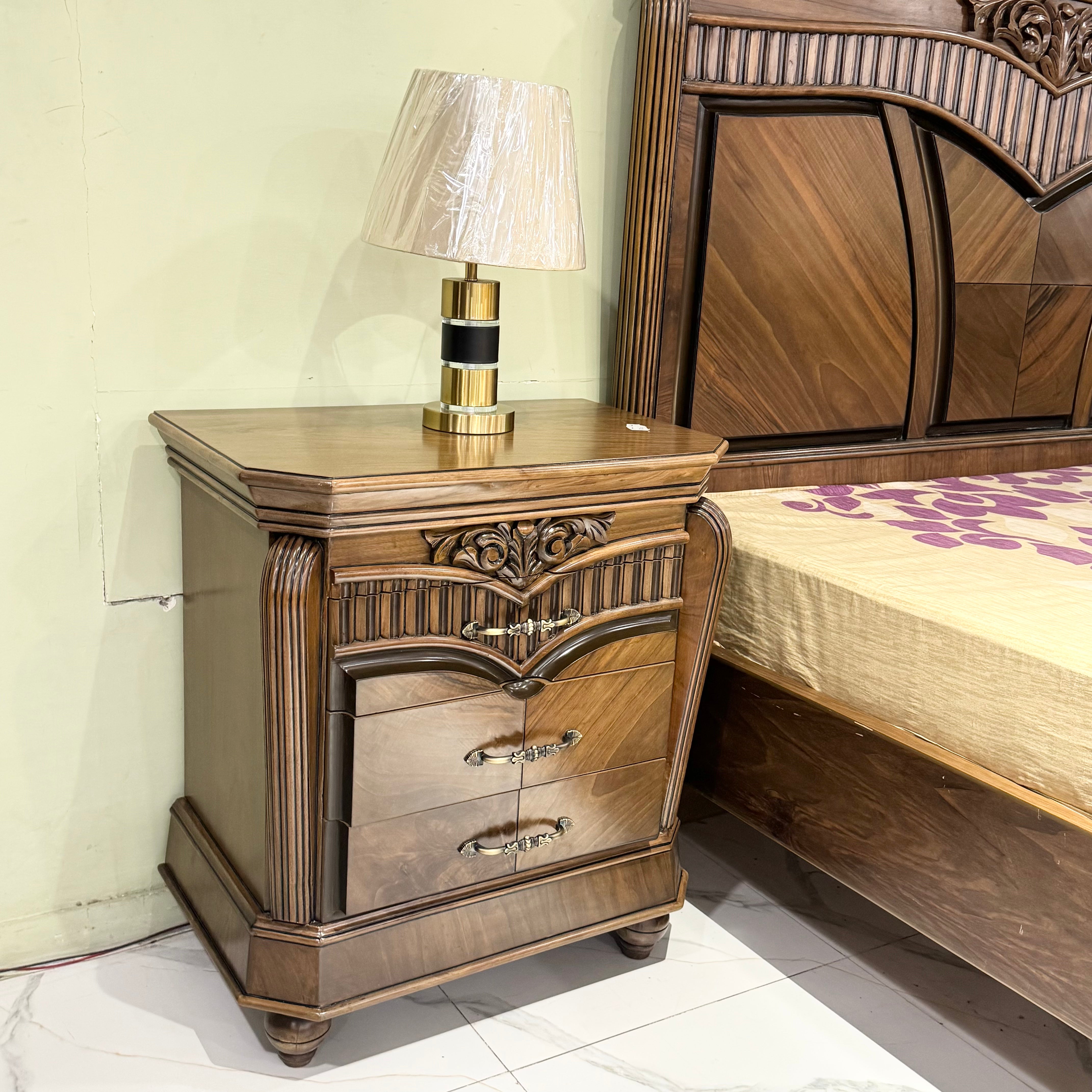 Heritage Sculpted Walnut Bed Suite