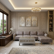 Aura Modern 7-Seater L-Shaped Sectional Sofa #LS36