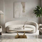 Luxury Curved Bouclé 3-Seater Sofa #ML53