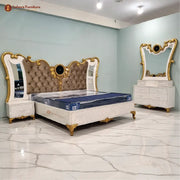 Elegant & Stylish White Bed Set # HCR07