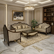 Artisan-Carved Classical Baroque Sofa Set #S71
