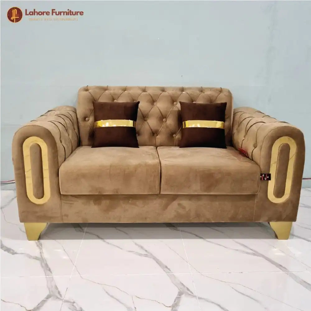 SereneSculpt Tufted Loveseat Sofa # S26