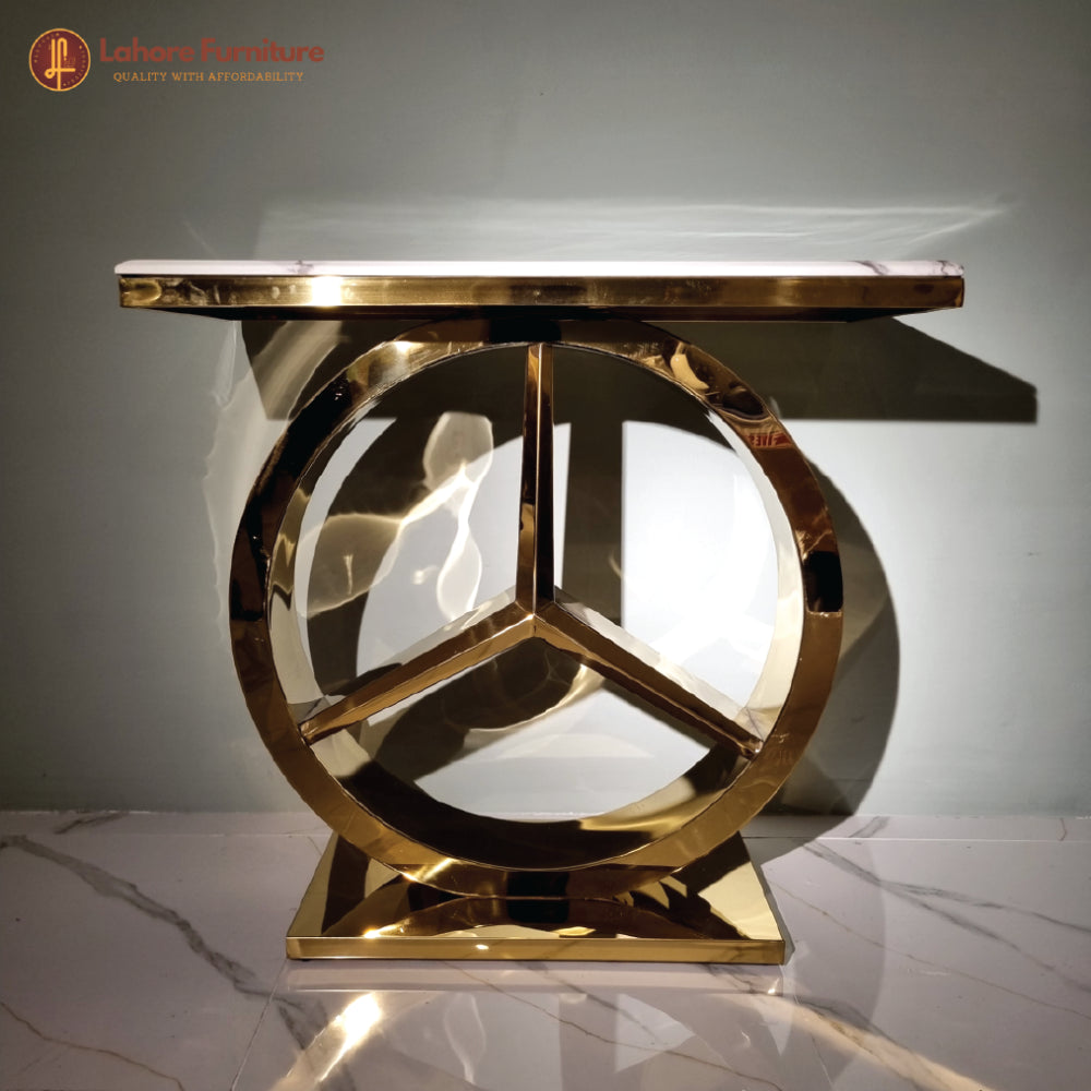 Stylish and Compact Brass Console 3 Feet