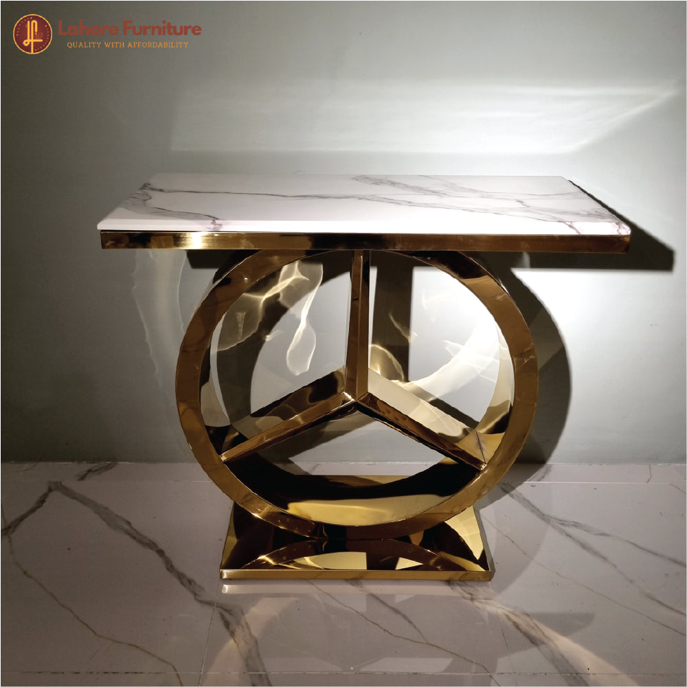 Stylish and Compact Brass Console 3 Feet