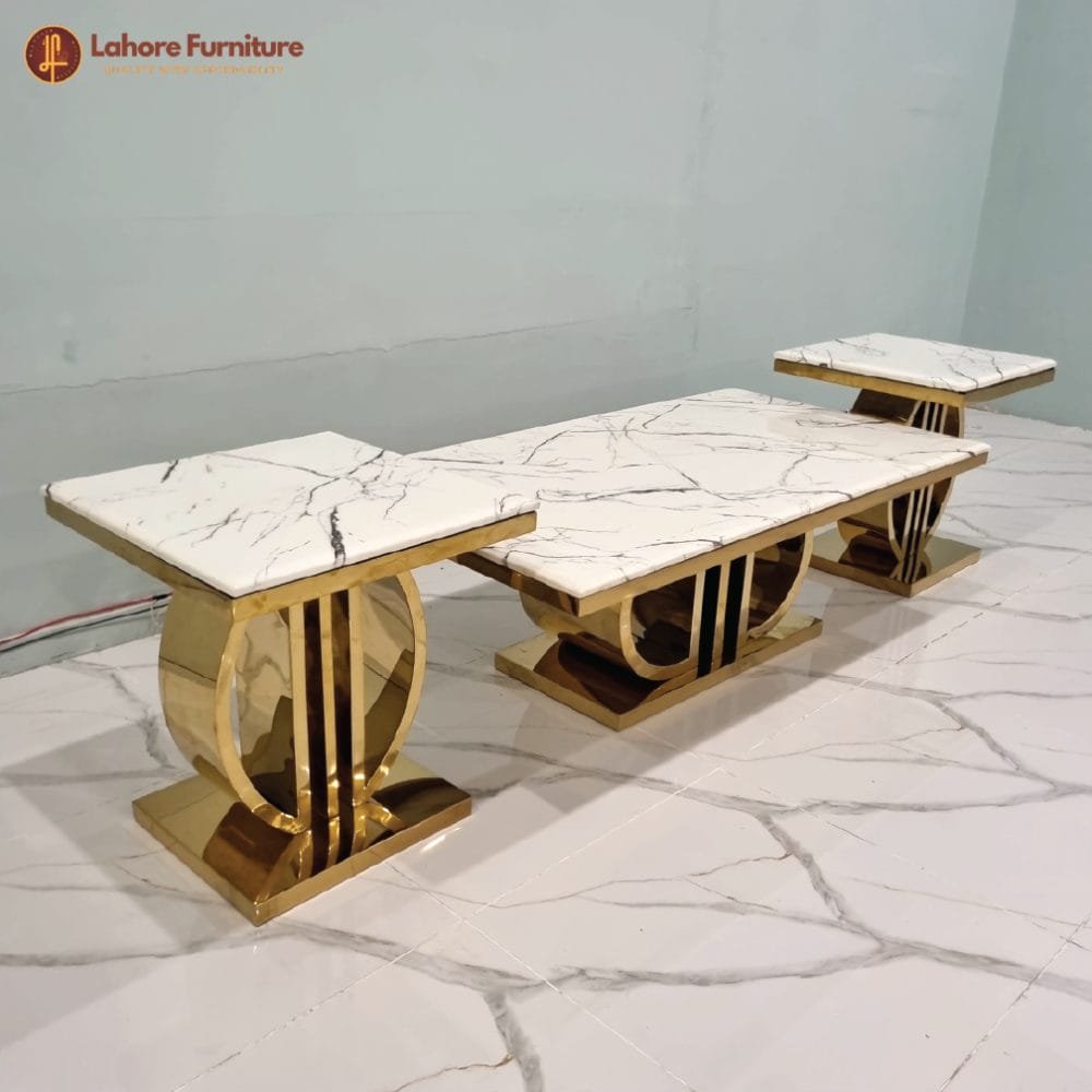 Chic Imported Square Center Table 3-Piece Set