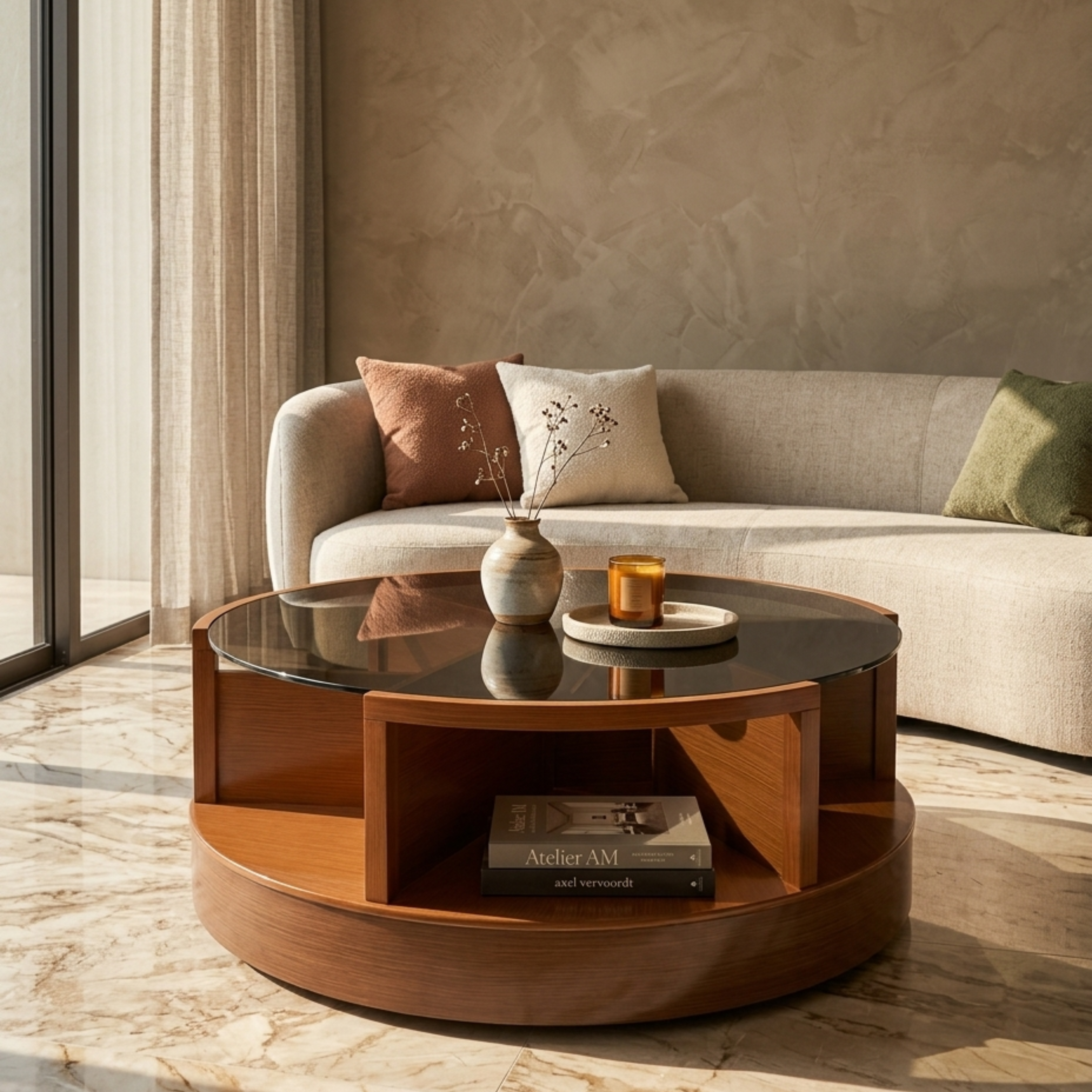 The Compass Circle Table - Centre table Ct92