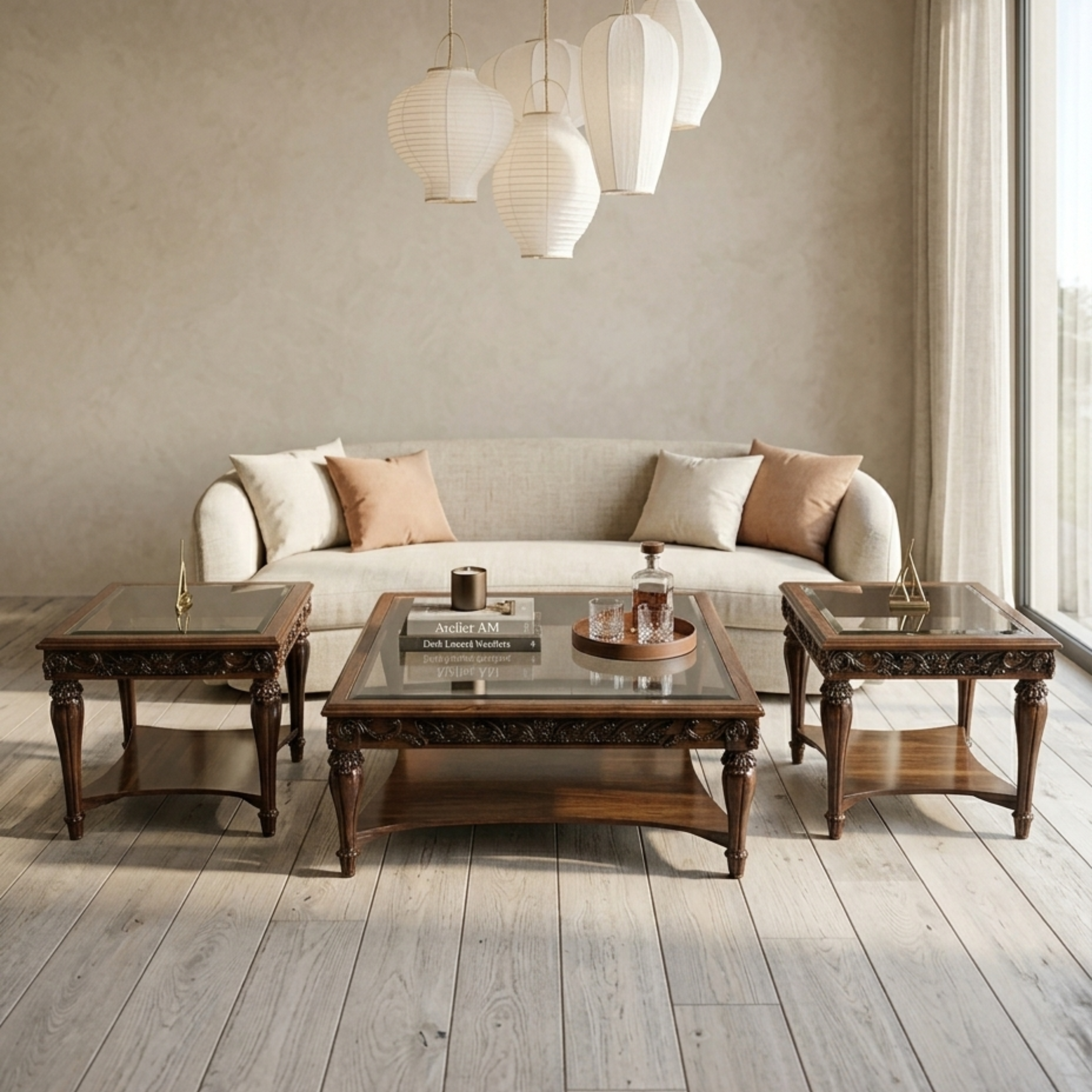Carved Center Table # CT75