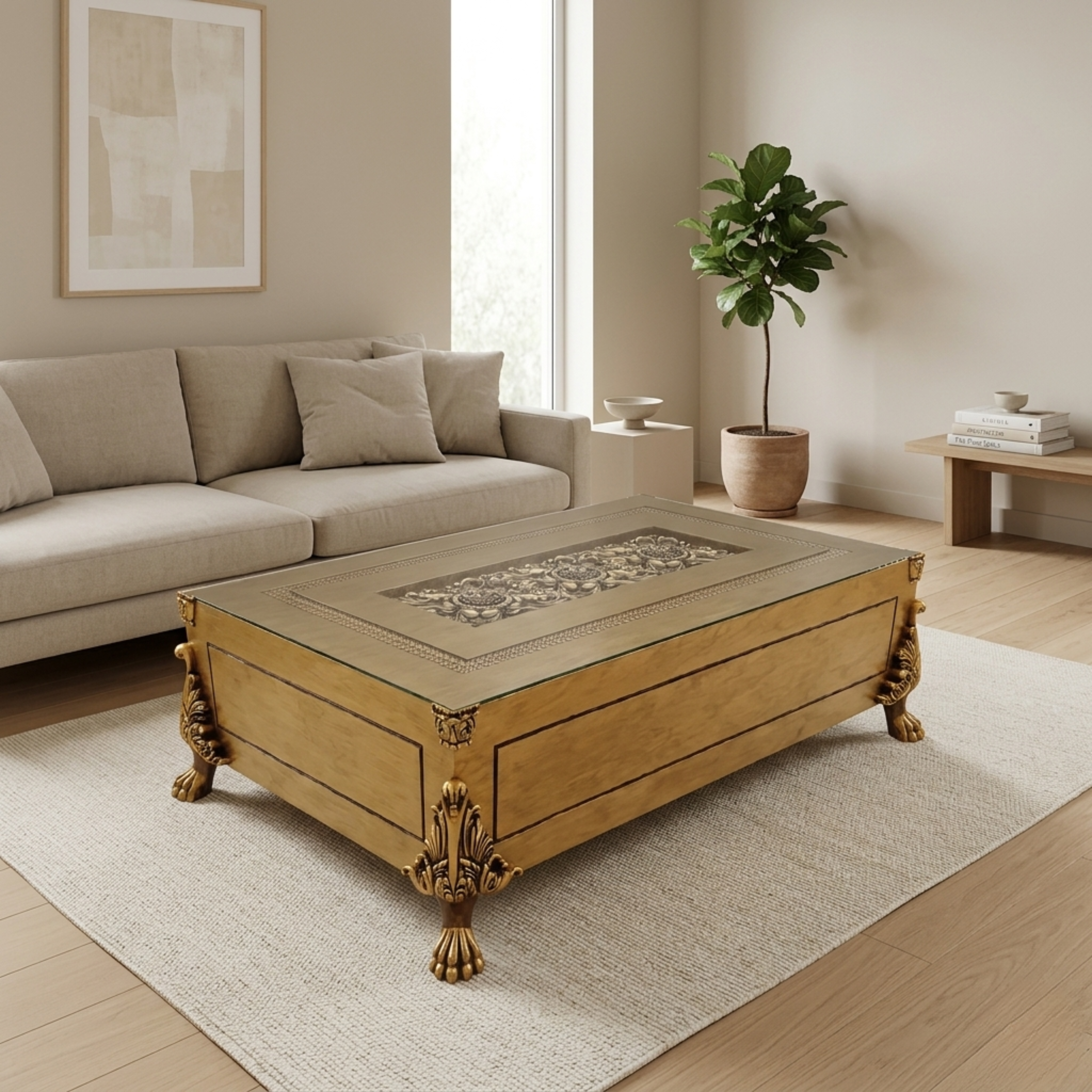 Wooden Center Table - CT50 (3Ã—5)