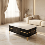 Linear Gold & Black Accent Center  Table - CT86