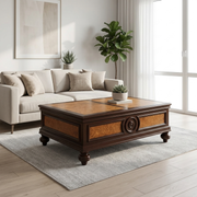 Classic Mahogany-Finish Rectangular Center Table - CT88