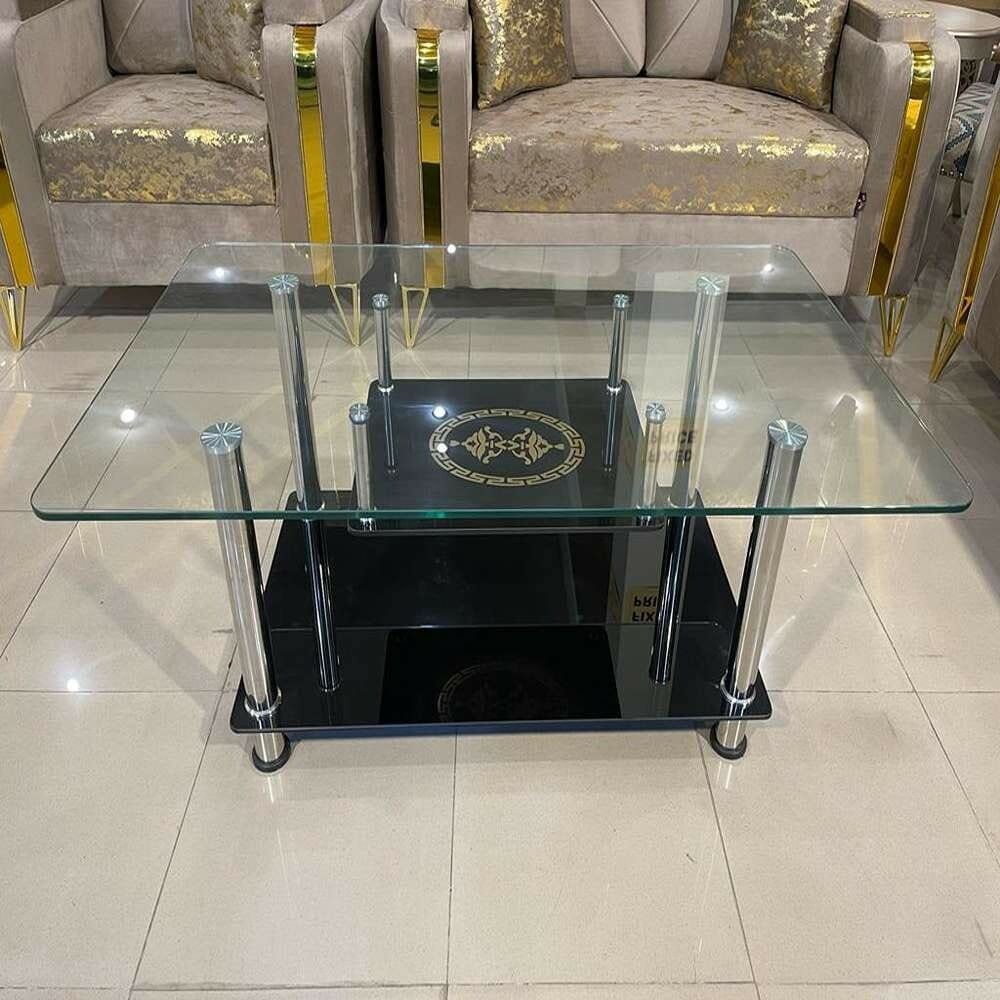 Metal Legs Glass Top Center Table # CT05