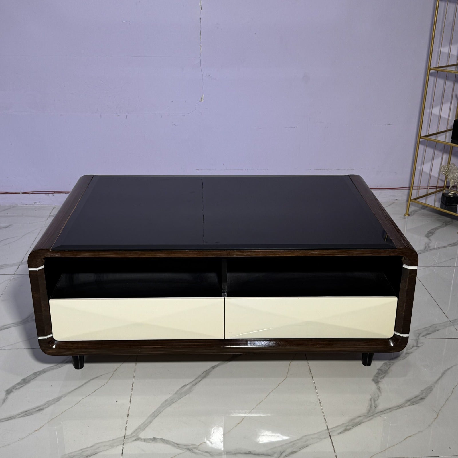 Walnut Curve Table - Ct95. 2.5/4