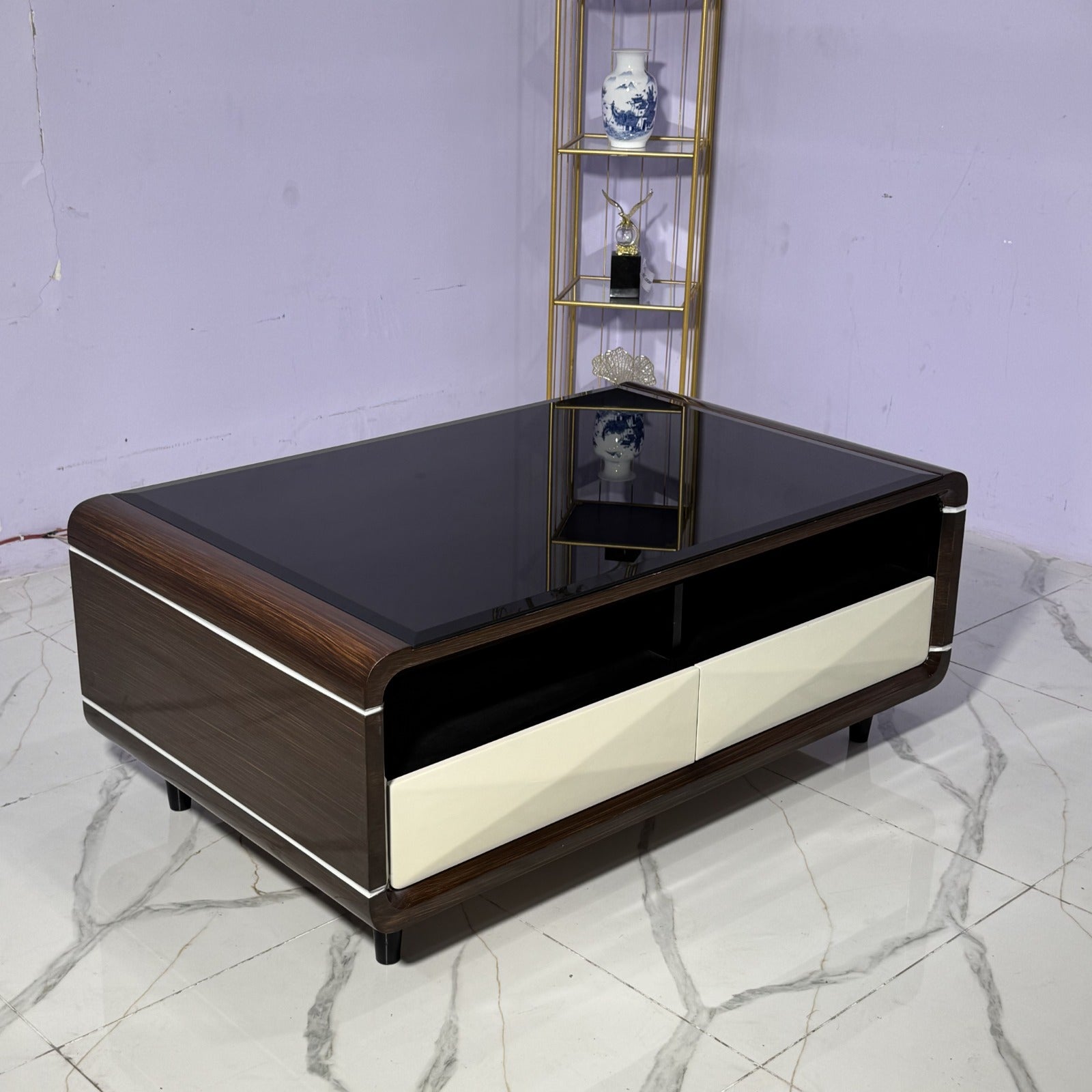 Walnut Curve Table - Ct95. 2.5/4