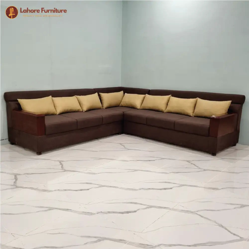 Wood Based L Shape Sofa-LS09