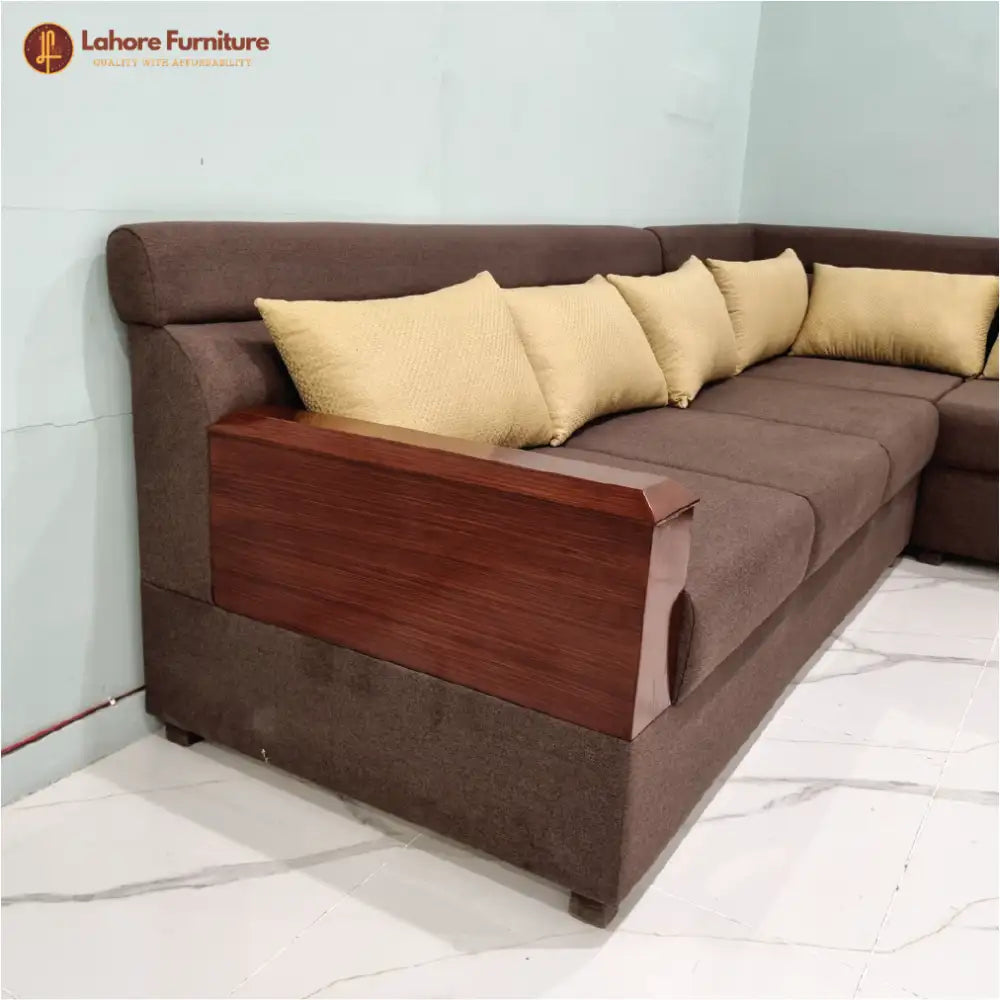 Wood Based L Shape Sofa-LS09